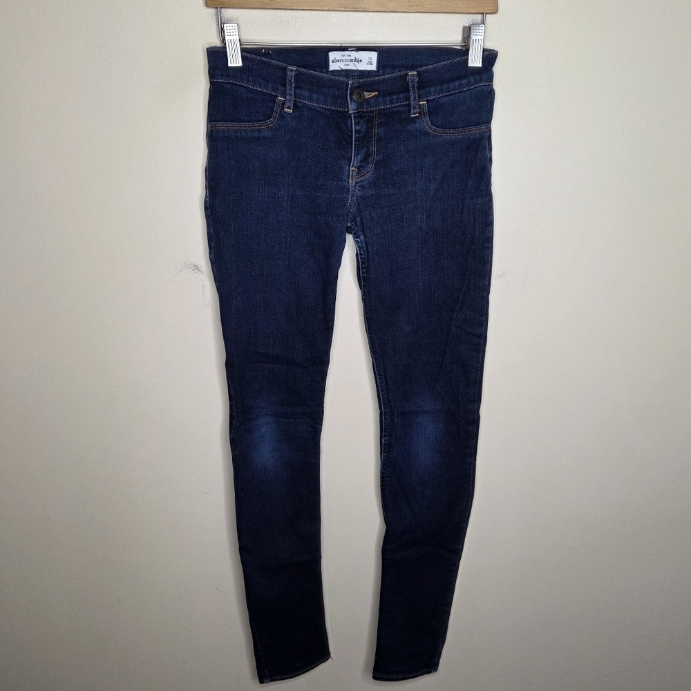 Abercrombie Kids Dark Wash Low Rise Skinny Jeans Girls Size 16 Casual Classic
